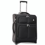 Aerolite 56x45x25 Cabine Bagage Easyjet Taille Maximale 60L Bagage à Main Valise Souple Légere à 2 roulettes, pour Jet2, British Airways, 56cm, Garantie De 10 Ans, Noir