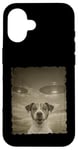 Coque pour iPhone 16 Jack Russell Chien Selfie Vieux Téléphone Photo Drôle Observation OVNI