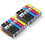 10 Ink Cartridges (5 Set) for Canon PIXMA MG5750 MG6851 MG7753 TS6050 TS8053