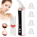 Blackhead Vacuum Pore Cleaner with 3 Suction Levels and 4 Replaceable Probes USB Rechargeable Electric Acne Comedone Extractor Extractor Tool Kit