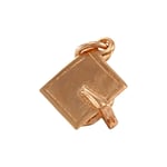 9ct Rose Gold Graduation Mortarboard Charm