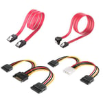 Red Cable Set Support de Kit de montage en métal XT-XITEN 2 baies 2.5 pouces à 3.5 pouces disque dur externe SSD avec câbles et vis d'alimentation de données SATA