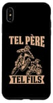 Coque pour iPhone XS Max Tel père tel fils accessoire motocross motard humour