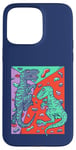 Coque pour iPhone 15 Pro Max T-Rex Rock Climbing Dino Bouldering