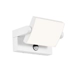 17W LED Vägglampa - Sensor, 3000K, Vit, Hus, IP65. - Kulör : Varm