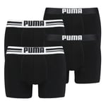 Puma Boxer Homme - Boxer À Logo Placé, Tous Les Jours, Pack De 2 Rouge Xl (X-Large)