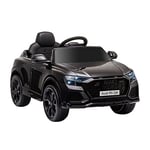 HOMCOM Voiture électrique Enfants sous Licence Audi RS Q8, Voiture à Batterie 6 V, véhicule électrique avec télécommande, MP3, USB, Musique, Bluetooth, pour Enfants de 3-5 Ans, Noir