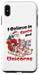 iPhone XS Max I Believe in Santa and Unicorns Christmas Tee Case