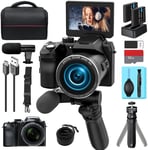 Monitech 64MP Digital Camera for Photography, 4K Vlogging Camera for YouTube 3’’