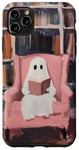 iPhone 11 Pro Max Cute Reading Ghost Pink Book Lover Bookish Library Art Case