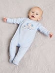 Mini Cuddles Baby Elephant Wrap Sleepsuit, Blue