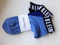 BNWT CALVIN KLEIN  Cotton Blend  Ladies Ankle Socks  - 3 Pairs   Blue Black