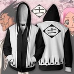 Anime Bleach Cosplay Costume 3d Hoodie Sweatshirt Jumper Hooded Coat Jacka Herrtopp L