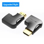 Upgraded Right 1 Piece Vention-Adaptateur HDMI 90 270, convertisseur mâle vers femelle à angle droit résistant, connecteur HD 4K pour HDTV, PS4, Lptop, boîtier TV, prolongateur HDMI ""Nipseyteko