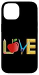 iPhone 14 Love Apple Pencil Ruler Teacher School Design Case