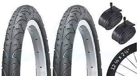 2 Bicycle Tyres Bike Tires - BMX/Freestyle - 12 ¼ x 2 ¼ - Bent Schrader Tubes