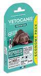 Vetocanis, Pipettes Anti Puces Chien, 4x1 Mois sans Tiques, Puces, Moustiques, Antiparasitaire Chien 20 à 40 kg, A base de Margosa, Répulsif Protection immédiate, 8 Pipettes de 3 mL