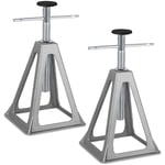 Chandelle Crics de Levage support de caravane - Réglable 28 à 43 cm - maximale de 1000 kg - Pour rv, camping-cars - Lot de 2 Naizy