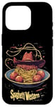 iPhone 16 Pro Western Spaghetti Fun Cowboy Pasta Funny Food Whimsical Art Case