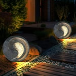 Lampes solaires aspect pierre pour extérieur sculpture de jardin pour extérieur lampe solaire extérieure résistante aux intempéries lampe de table