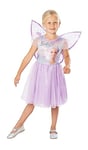 RUBIES - Barbie Officiel - Déguisement Classique Barbie Fée pour Enfants - Taille 7-8 ans - Costume avec Robe Tutu Type Ballerine Mauve et Paire d'Ailes avec Attache Velcro