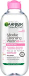 Garnier Micellar Cleansing Water For Sensitive Skin 400ml, Gentle Face Cleanser