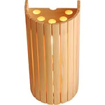 Sentiotec Couvercle de lampe de sauna 150 x 305 x 10 mm – Parasol en bois de pin massif compatible avec la lampe de sauna