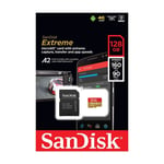 SanDisk Extreme Micro SDXC Micro SD Class 10 SD Card Adapter - 128GB