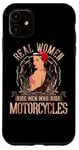 Coque pour iPhone 11 Sexy Real Chick Ride Moto Femme Biker Babe Pin Up