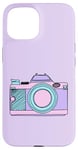 Coque pour iPhone 15 Appareil photo aux couleurs pastel de la licorne Photographe