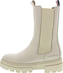 Tommy Hilfiger Women Low Boot Monochromatic Chelsea Ankle Boots, Beige (Classic Beige), 3.5 UK