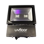 UVFloor - Projecteur Led UV 100W PRO - Ultraviolet 385nm 400nm - IP65 Etanche Lumière Noire UV Exterieur Intérieur - avec Prise 220V - pour Soirée Fluo, Néon, Bar, Fête