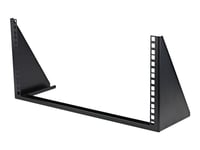 Startech.Com 5U Vertical Wall Mount Rack - 19In Low Profile Open Wall Mounting Bracket - Network/Server Room/Data/Av/It/Patch Panel/Communication/Computer Equipment - W/ Cage Nuts/Screws - Rack Öppen Ram - 2 Stolpar - Väggmontering - Svart - 5U - 19