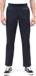 50" Waist Navy Pants Flat Front Regular Fit Dickies Work Trousers