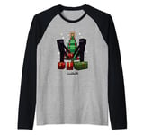 Minecraft Christmas Endermen Gift Exchange Xmas Tree Raglan Baseball Tee