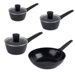 Russell Hobbs Saucepan & Stir Fry Set Ceramic Non-Stick Temperature Indicator