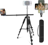 Stable Trépied Smartphone Pour Filmer Vidéo, 63cm Bras Télescopique Horizontal Long, 180cm Haute Trepied Iphone Avec Support De Téléphone Pivotant À 360°Pour Démo De Cuisine De Ske[One142011]