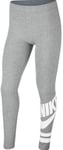 Nike G NSW LGGNG Favorite GX3 Pantalon de Sport Fille Carbon Heather/(White) (C/O) FR: L (Taille Fabricant: L)