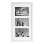 Songmics Triple Picture Frame, fotoram för tre 10 x 15 cm (4 x 6 tum) foton, vit