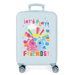 ROLL ROAD Blue´s Clues and You Valise de Cabine Bleu 38x55x20 cm Rigide ABS Fermeture à Combinaison latérale 34 2 kgs 4 Roues Doubles Bagages à Main, Bleu, 38x55x20 cms, Valise de Cabine