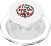 All that sparkle, no depth Sarcasm Sassy Colorful PopSockets PopGrip for MagSafe