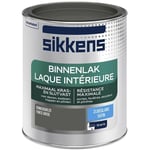 Sikkens - Peinture Laque Intérieure Bois et Fer - Résistance maximale aux taches et rayures - Satin Fonte Grise 0,75 l