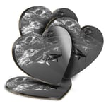 4x Heart MDF Coasters - BW - Marlin Swordfish Sea Creature  #43190