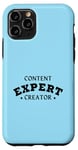 Coque pour iPhone 11 Pro CONTENU CREATOR EXPERT Influenceur drôle des médias sociaux Vlogger