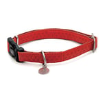 CROCI Collier en Cuir Mylord Reg Rouge pour Chiens 20-30X10 mm