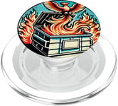 Phoenix Rising From the Dumpster Fire Humor PopSockets PopGrip for MagSafe