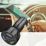 Adapter Smart Phone Universal Car Charger LED Display Fast Charging 3-Port USB