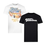 Fast & Furious Mens Petrol Heads T-Shirt (Pack of 2) - M