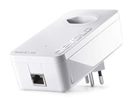 devolo Magic 2 LAN : Adaptateur Powerline Puissant, 2400 Mbit/s, réseau Domestique Domestique, 1 Port Gigabit LAN, Internet Magique Depuis la Prise, Blanc – Prise Suisse