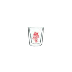 Zak Designs 6758-4715 Verre Double Paroi, Rouge, 6 x 6 x 7 cm